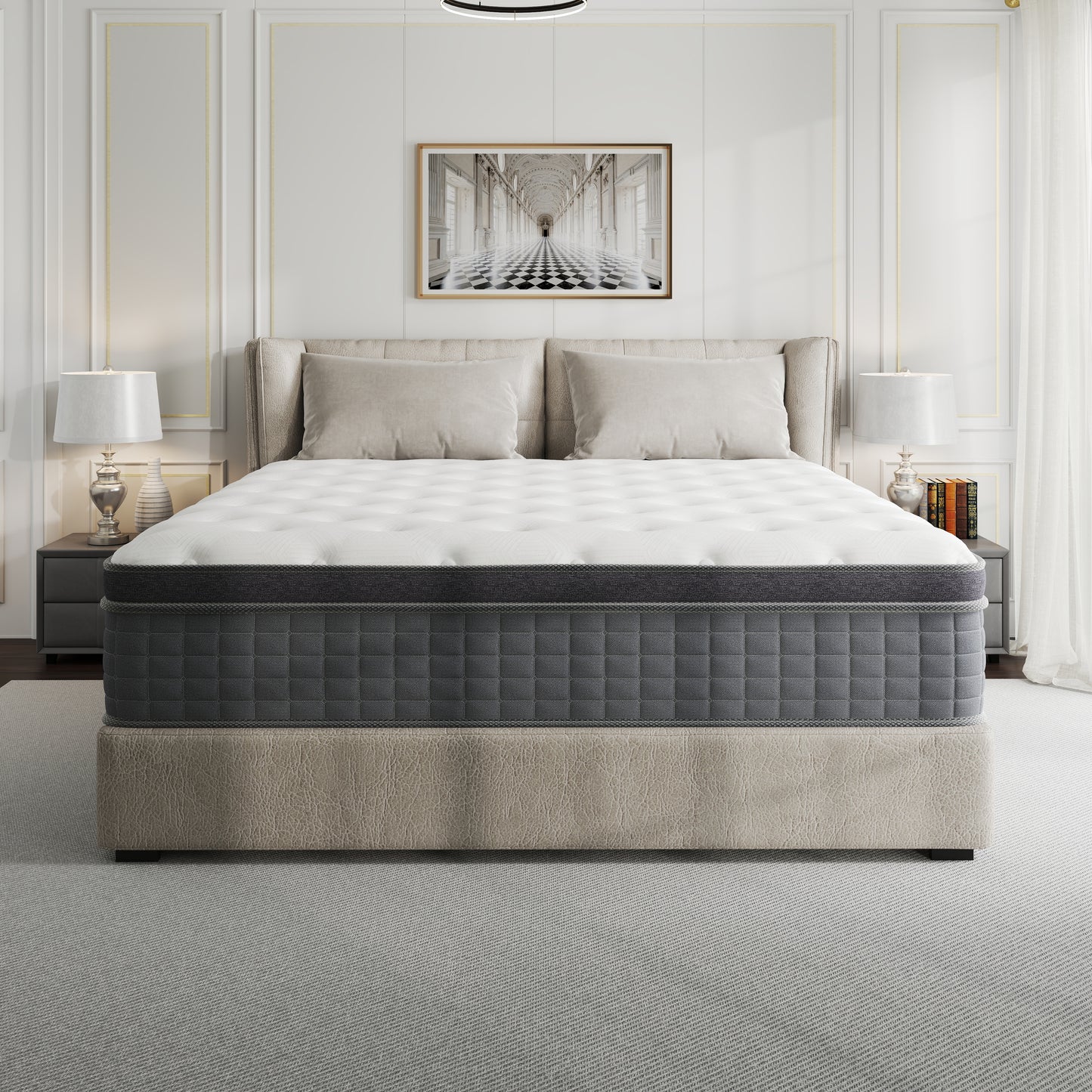 CHEVNI 10/12/14 INCH MATTTRESS IN A BOX HYBRID SPRING MEMORY FOAM TWIN FULL QUEEN KING SIZE