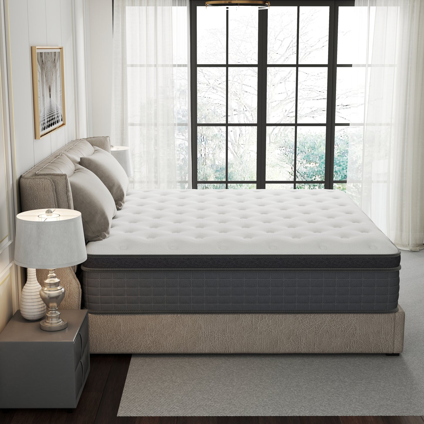 CHEVNI 10/12/14 INCH MATTTRESS IN A BOX HYBRID SPRING MEMORY FOAM TWIN FULL QUEEN KING SIZE