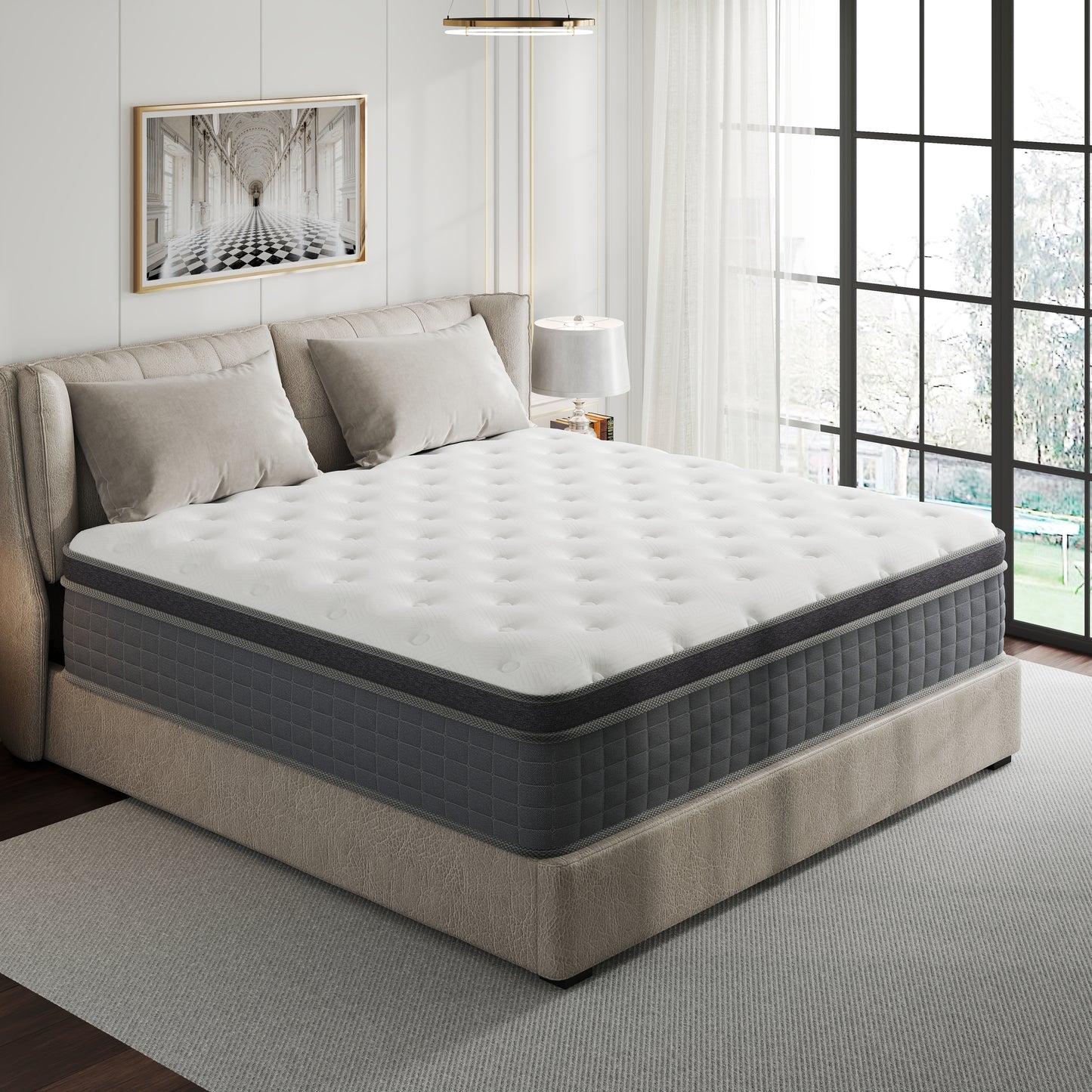 CHEVNI 10/12/14 INCH MATTTRESS IN A BOX HYBRID SPRING MEMORY FOAM TWIN FULL QUEEN KING SIZE