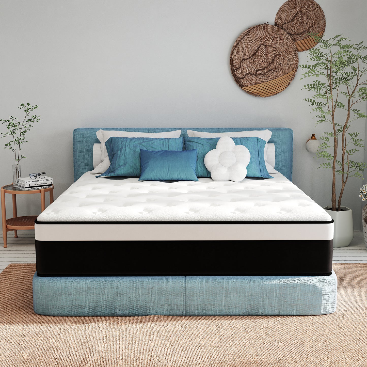 Yilicy 8 /10/12/14 INCH TWIN FULL QUEEN KING MATTRESS MEDIUM COMFORT TWIN SIZE FOR ADULT HYBRID MATTRESS IN A BOX
