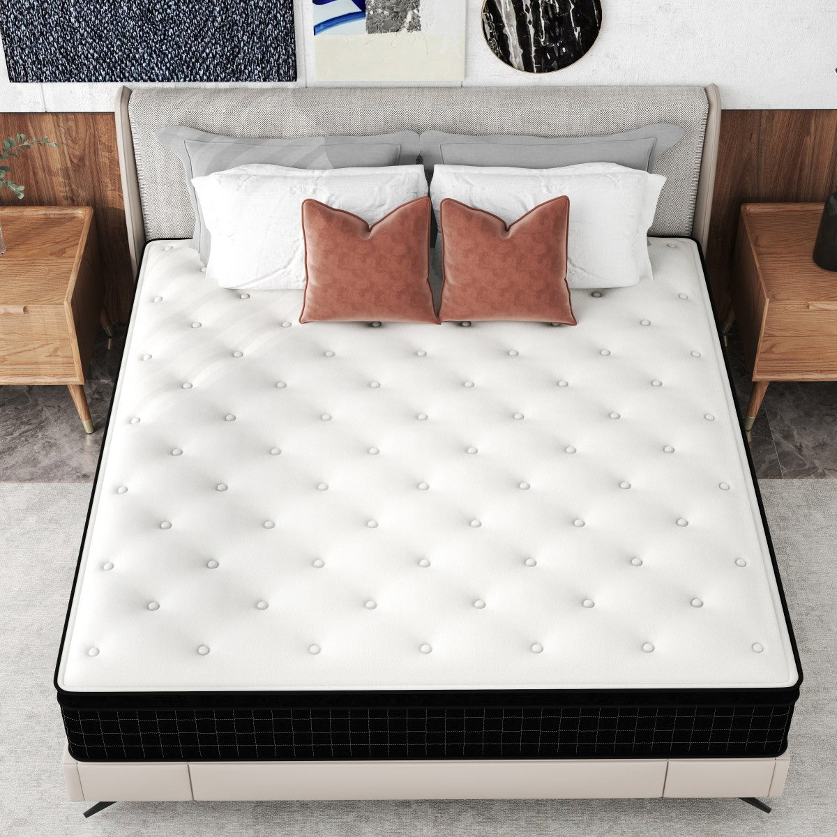 CHEVNI 12/14 INCH HYBRID MATTTRESS IN A BOX TWIN FULL QUEEN KING SIZE