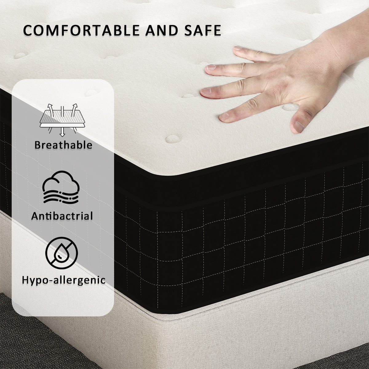 CHEVNI 14 Inch Hybrid Mattress In a Box Pocket Spring Memory Foam TWIN FULL QUEEN KING Size