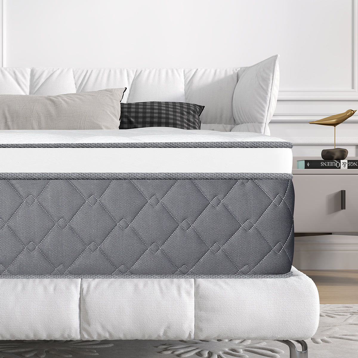 CHEVNI 12/14 INCH QUEEN SIZE HYBRID MATTTRESS INNERSPRING MEMORY FOAM MATTRESS