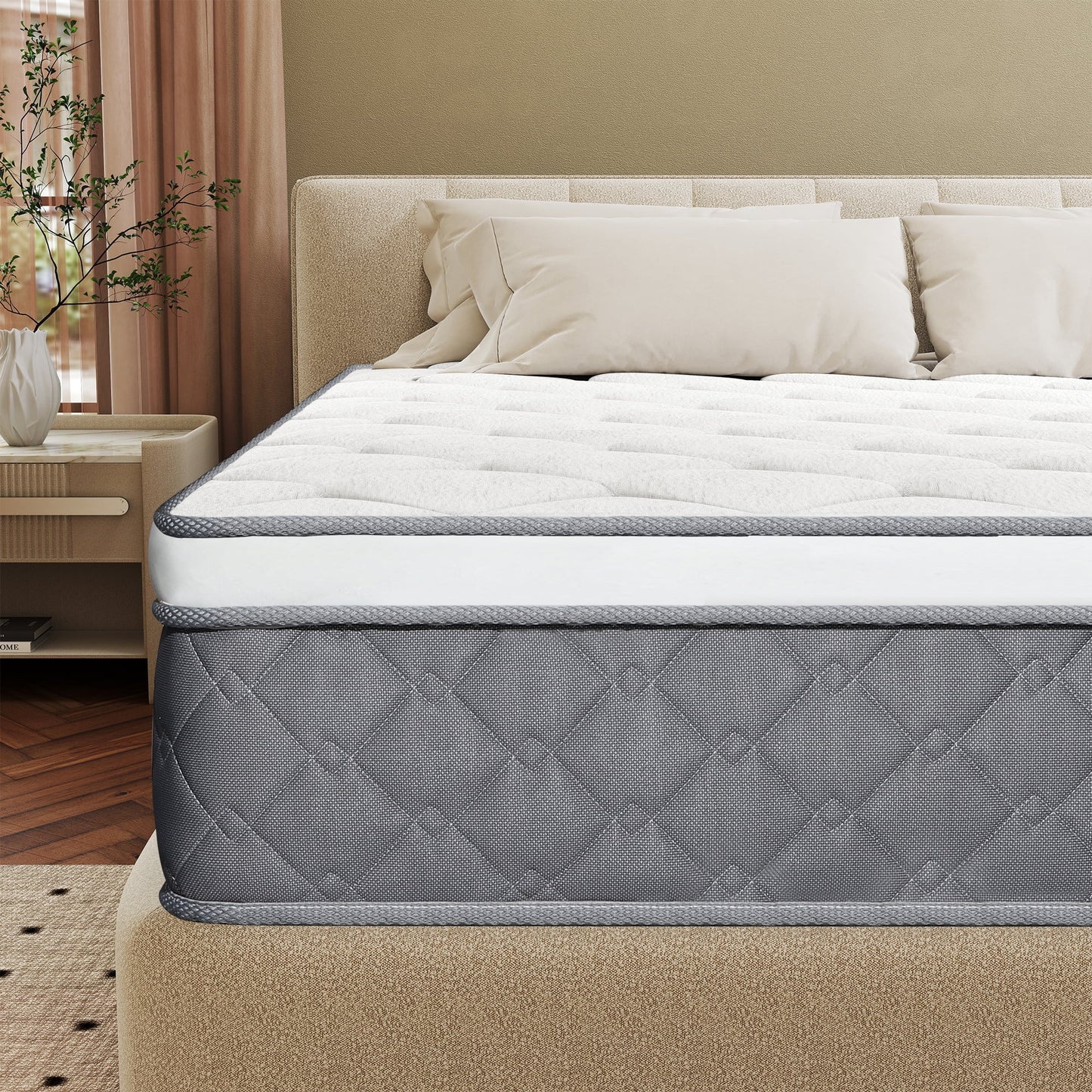 Yilicy 12/14 INCH TWIN FULL QUEEN KING MATTRESS MEDIUM COMFORT TWIN SIZE FOR ADULT HYBRID MATTRESS IN A BOX