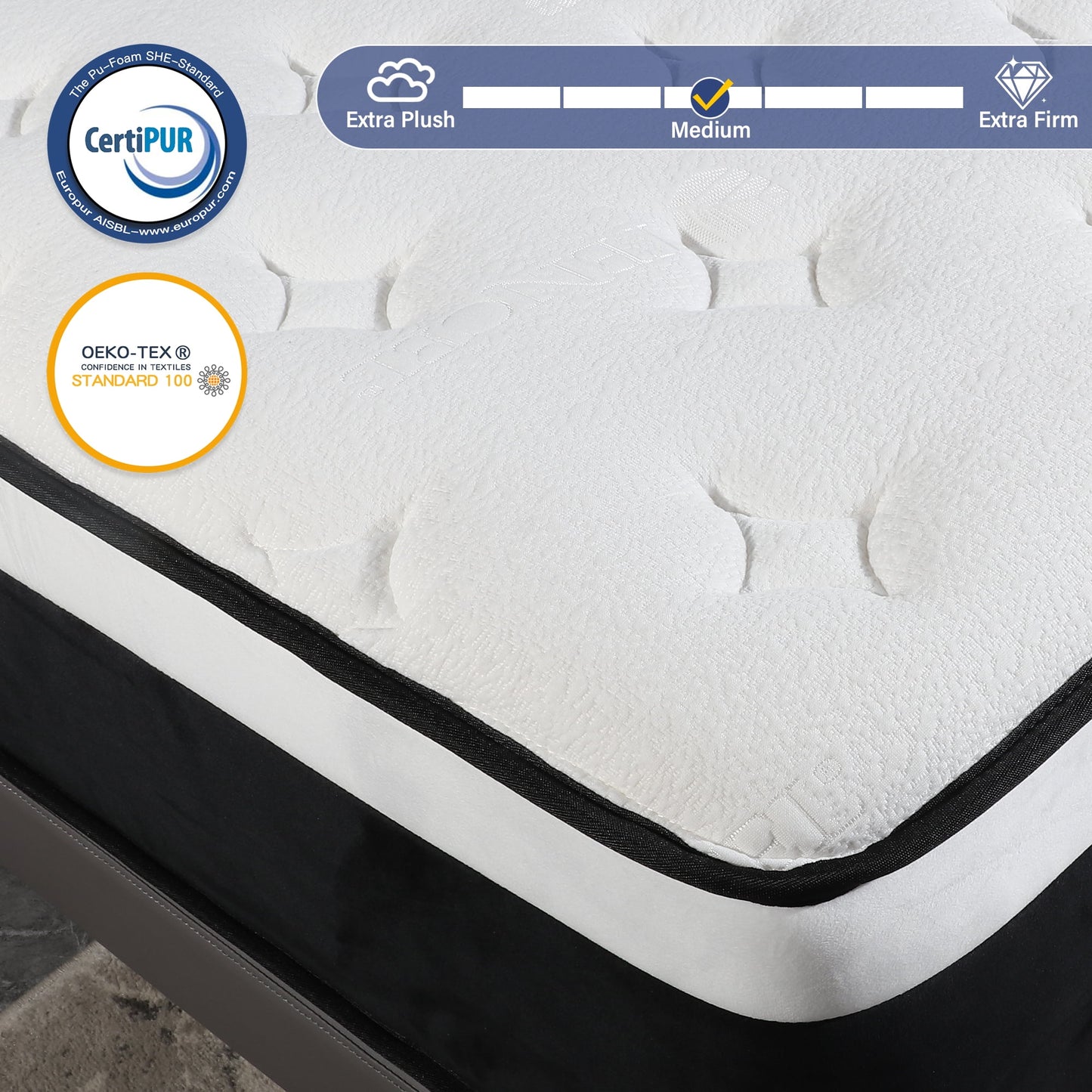 Mulinature 10/12/14 INCH TWIN FULL QUEEN KING SIZE MATTRESS MEDIUM COMFORT FULL SIZE FOR ADULT HYBRID MATTRESS IN A BOX