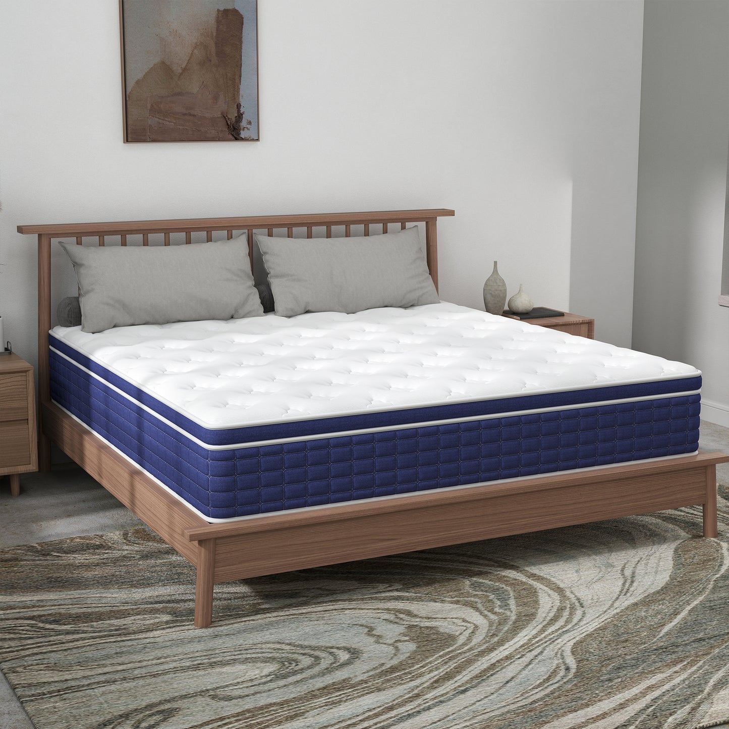 Yilicy 12 /14 INCH TWIN FULL QUEEN KING MATTRESS ,HYBRID MATTRESSES MEDIUM FIRM IN A BOX