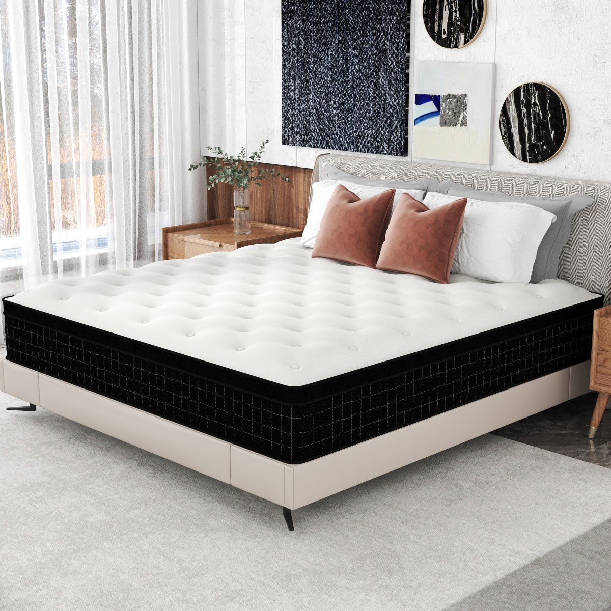 CHEVNI 12/14 INCH HYBRID MATTTRESS IN A BOX TWIN FULL QUEEN KING SIZE