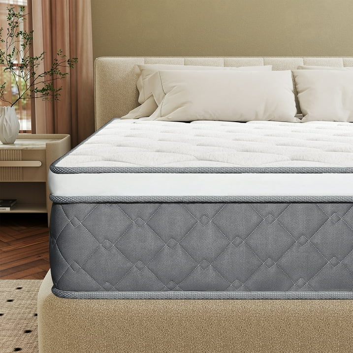 Kviwasha 12 INCH TWIN FULL QUEEN KING ADULT MATTRESS WITH POCKET SPRING HYBRID MEMORY FOAM MEDIUM FIRM MATTRESS