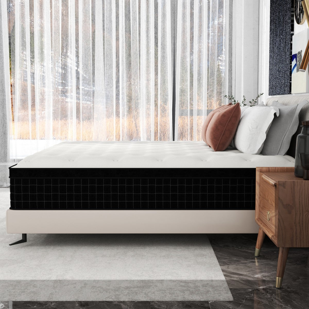 CHEVNI 12/14 INCH HYBRID MATTTRESS IN A BOX TWIN FULL QUEEN KING SIZE