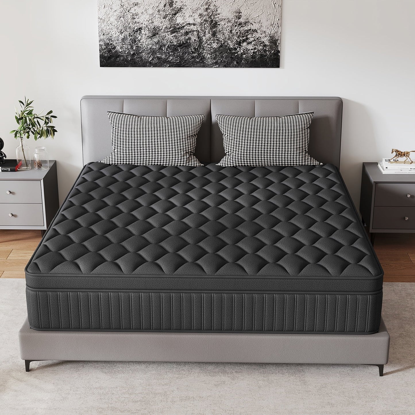 lemontalking 12/14 INCH TWIN FULL QUEEN KING SIZE MATTRESS MEDIUM COMFORT FULL SIZE FOR ADULT HYBRID MATTRESS IN A BOX