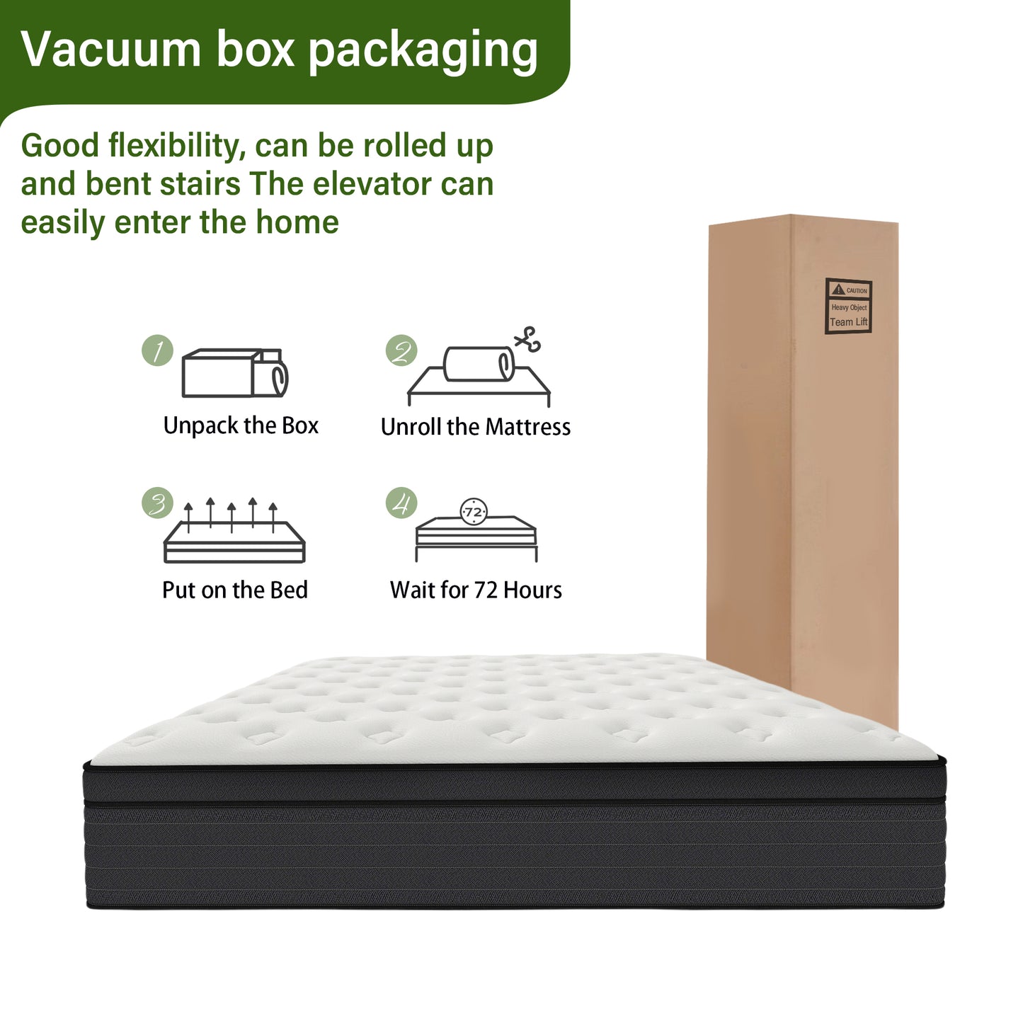 Kviwasha 8/10/12/14 INCH TWIN FULL QUEEN KING ADULT MATTRESS WITH POCKET SPRING HYBRID MEMORY FOAM MEDIUM FIRM MATTRESS