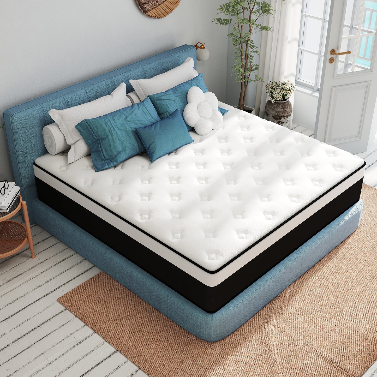 Yilicy 8 /10/12/14 INCH TWIN FULL QUEEN KING MATTRESS MEDIUM COMFORT TWIN SIZE FOR ADULT HYBRID MATTRESS IN A BOX