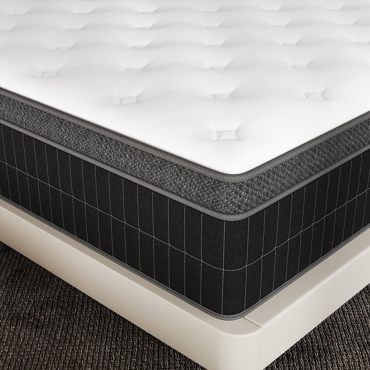 Kviwasha 10/12/14 INCH TWIN FULL QUEEN KING ADULT MATTRESS WITH POCKET SPRING HYBRID MEMORY FOAM MEDIUM FIRM MATTRESS