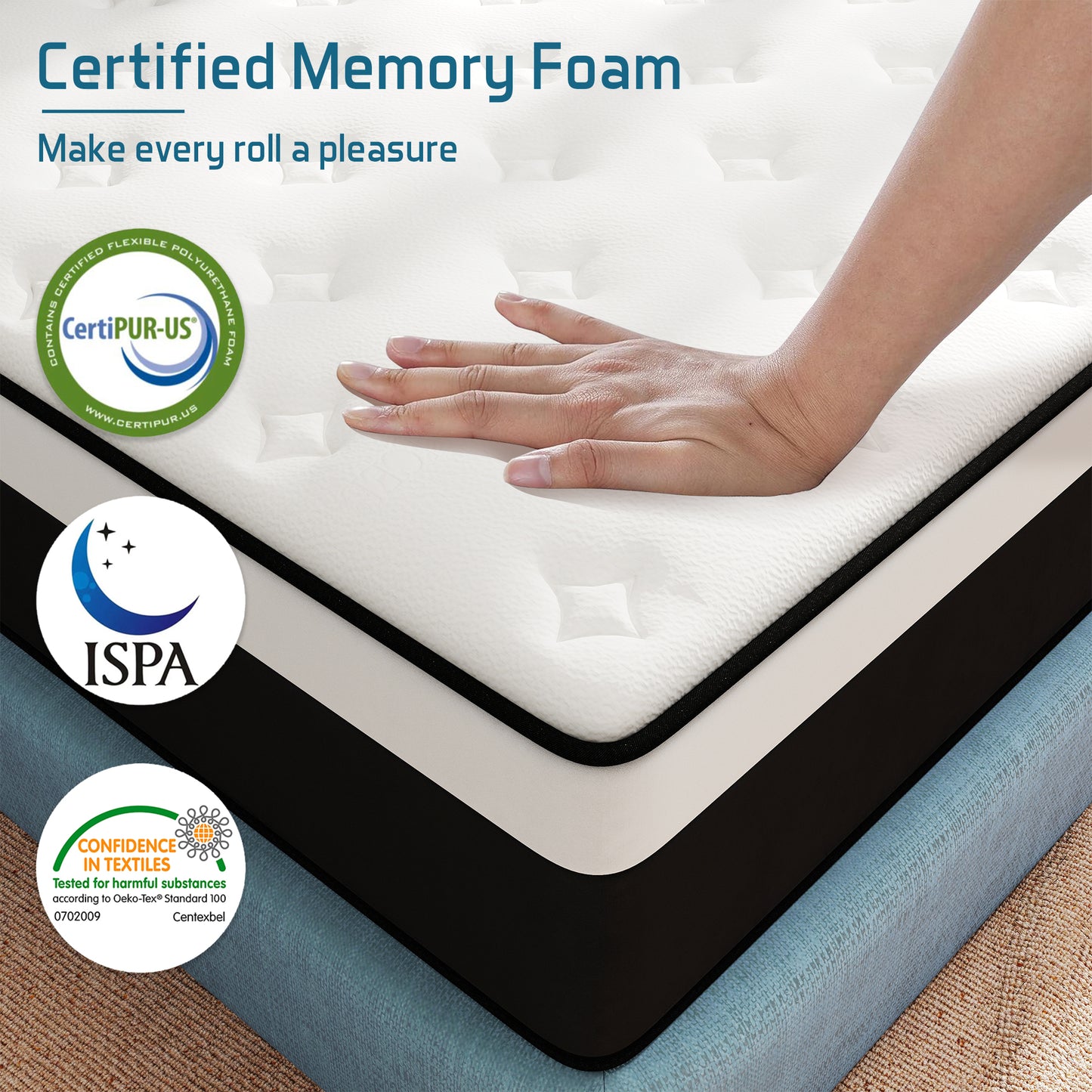 Yilicy 8 /10/12/14 INCH TWIN FULL QUEEN KING MATTRESS MEDIUM COMFORT TWIN SIZE FOR ADULT HYBRID MATTRESS IN A BOX