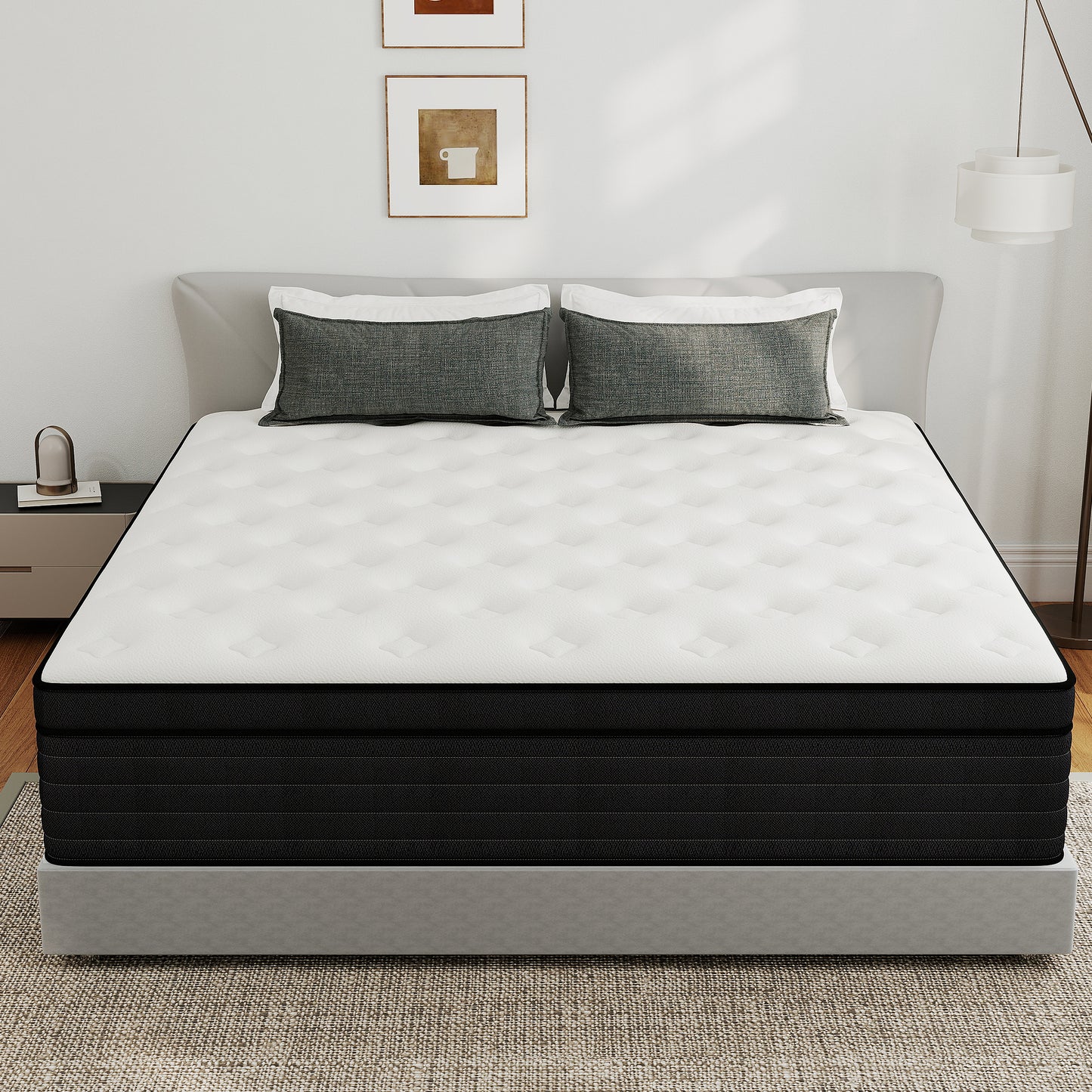 Kviwasha 8/10/12/14 INCH TWIN FULL QUEEN KING ADULT MATTRESS WITH POCKET SPRING HYBRID MEMORY FOAM MEDIUM FIRM MATTRESS