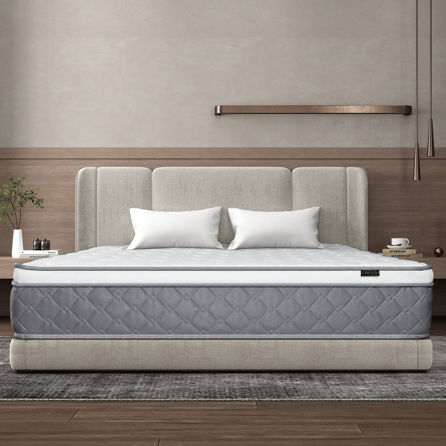 CHEVNI 12 INCH QUEEN SIZE HYBRID MATTTRESS INNERSPRING MEMORY FOAM MATTRESS