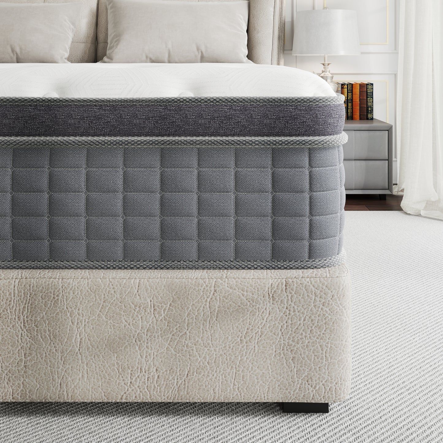 14 INCH MATTTRESS IN A BOX HYBRID MEMORY FOAM SPRING TWIN FULL QUEEN KING SIZE