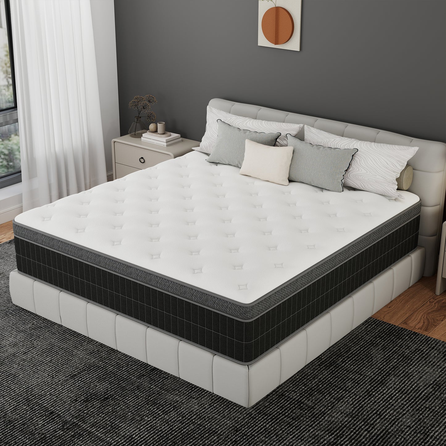 CHEVNI 10/12/14 Inch Hybrid Mattress In a Box Pocket Spring Memory Foam TWIN FULL QUEEN KING Size