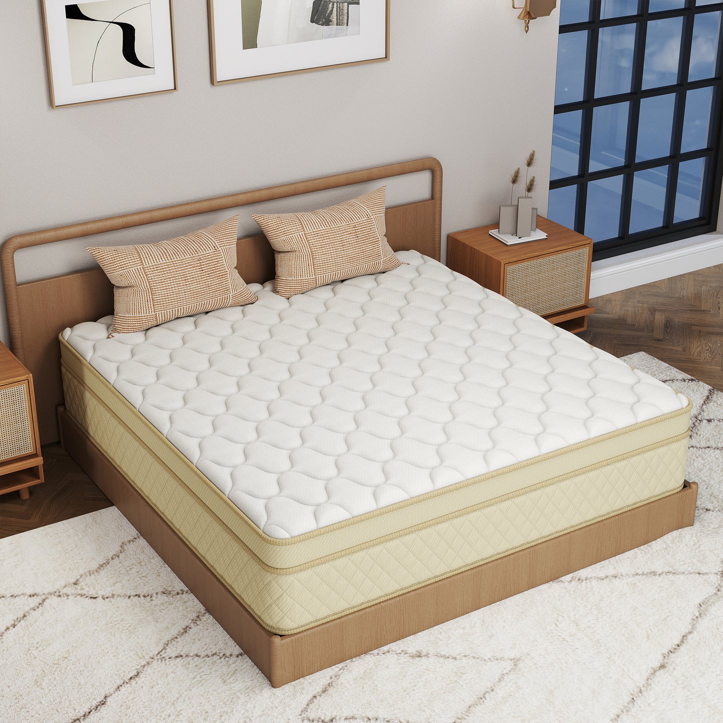 CHEVNI 12/14 Inch Hybrid Spring Memory Foam Mattress TWIN FULL QUEEN KING Size