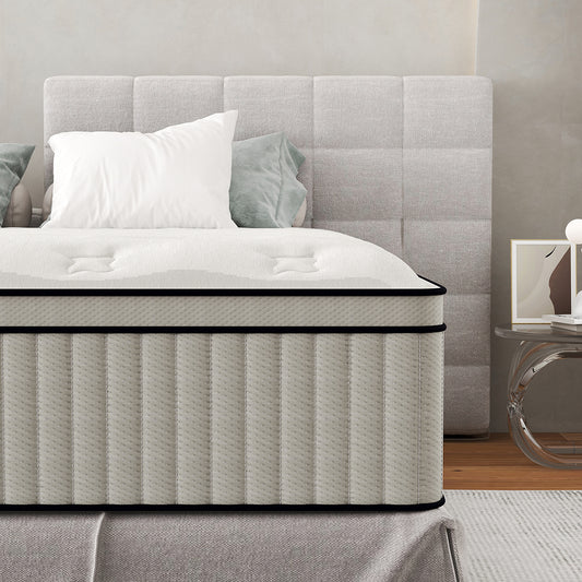 CHEVNI 14 INCH WHITE MATTTRESS IN A BOX HYBRID MEMORY FOAM SPRING TWIN FULL QUEEN KING SIZE