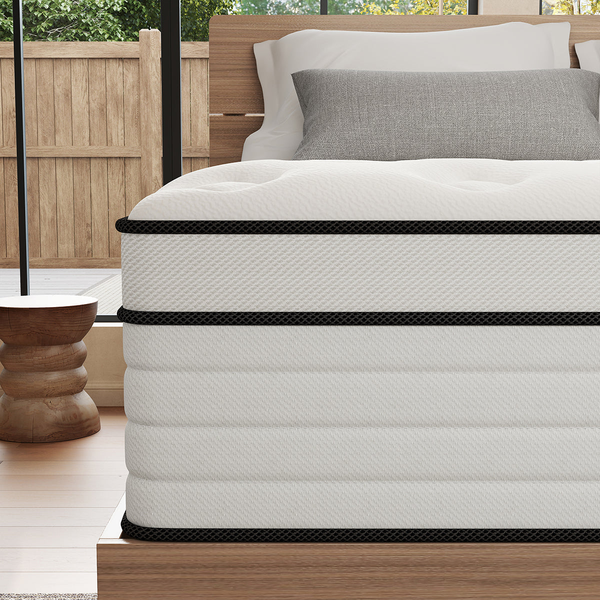 CHEVNI 12/14 INCH HYBRID SPRING MEMORY FOAM WHITE MATTTRESS IN A BOX TWIN FULL QUEEN KING SIZE
