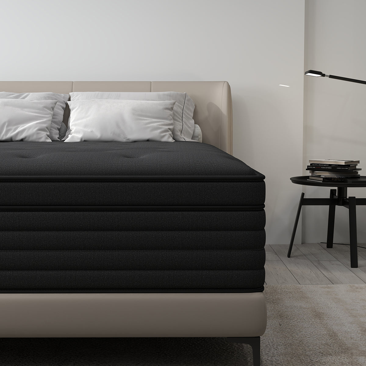 CHEVNI 12 INCH HYBRID SPRING MEMORY FOAM BLACK MATTTRESS IN A BOX TWIN FULL QUEEN KING SIZE