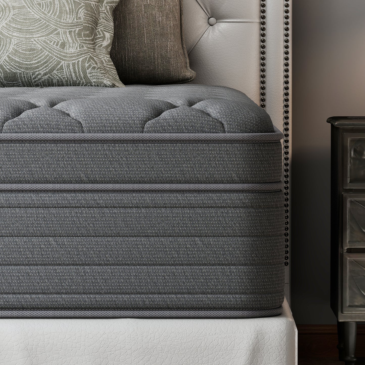 CHEVNI  12/14 Inch Gray Mattress Hybrid Spring Memory Foam Mattresses TWIN FULL QUEEN KING Size