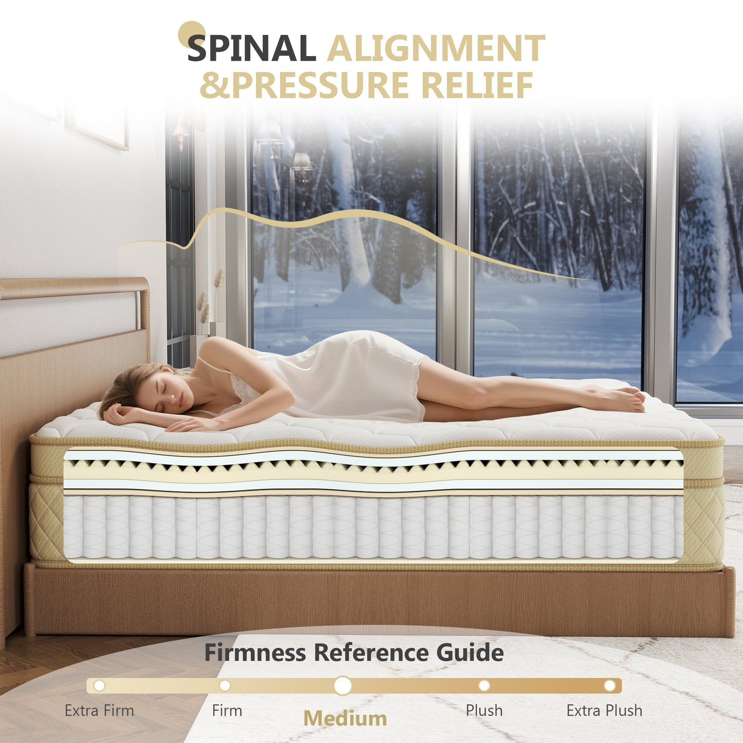 CHEVNI 12/14 Inch Hybrid Spring Memory Foam Mattress TWIN FULL QUEEN KING Size