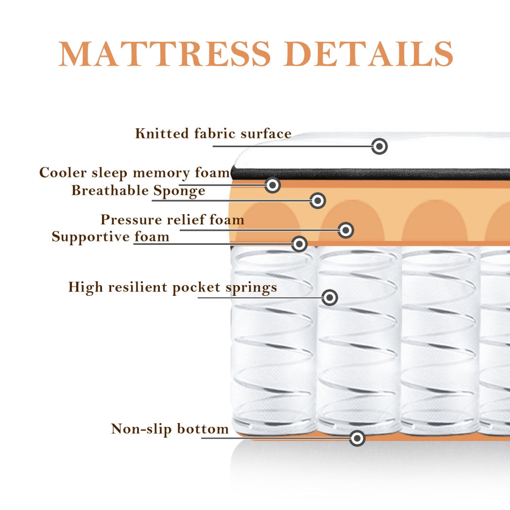 14 INCH MATTTRESS HYBRID SPRING TWIN FULL QUEEN KING SIZE