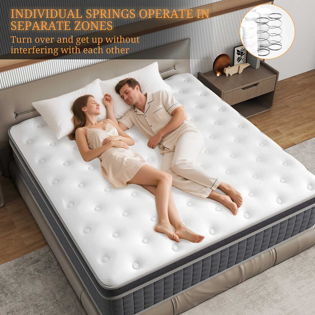 CHEVNI 12/14 Inch Mattress Hybrid Spring Memory Foam TWIN FULL QUEEN KING Size