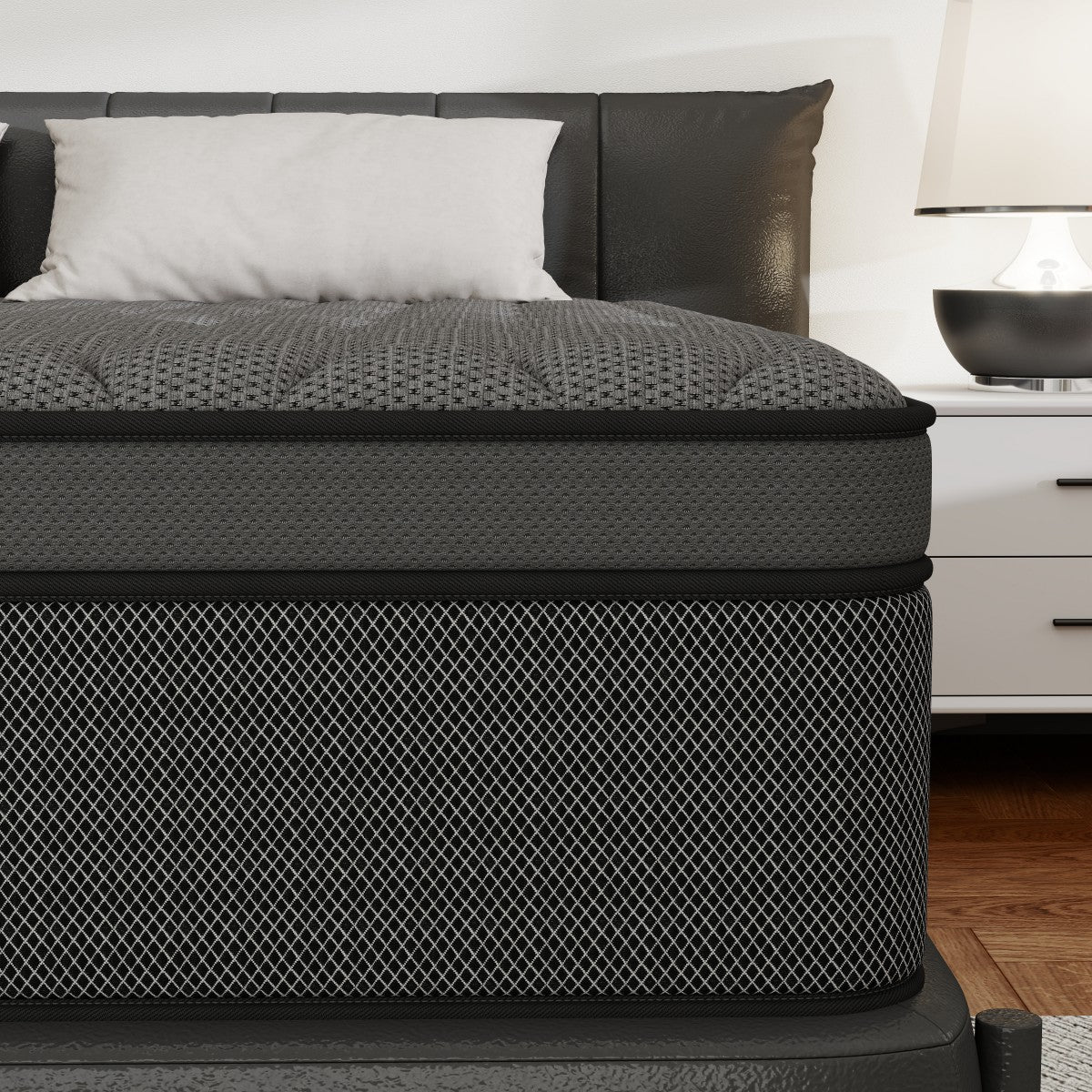 CHEVNI 12/14 Inch Black Mattress Hybrid Spring Memory Foam TWIN FULL QUEEN KING Size