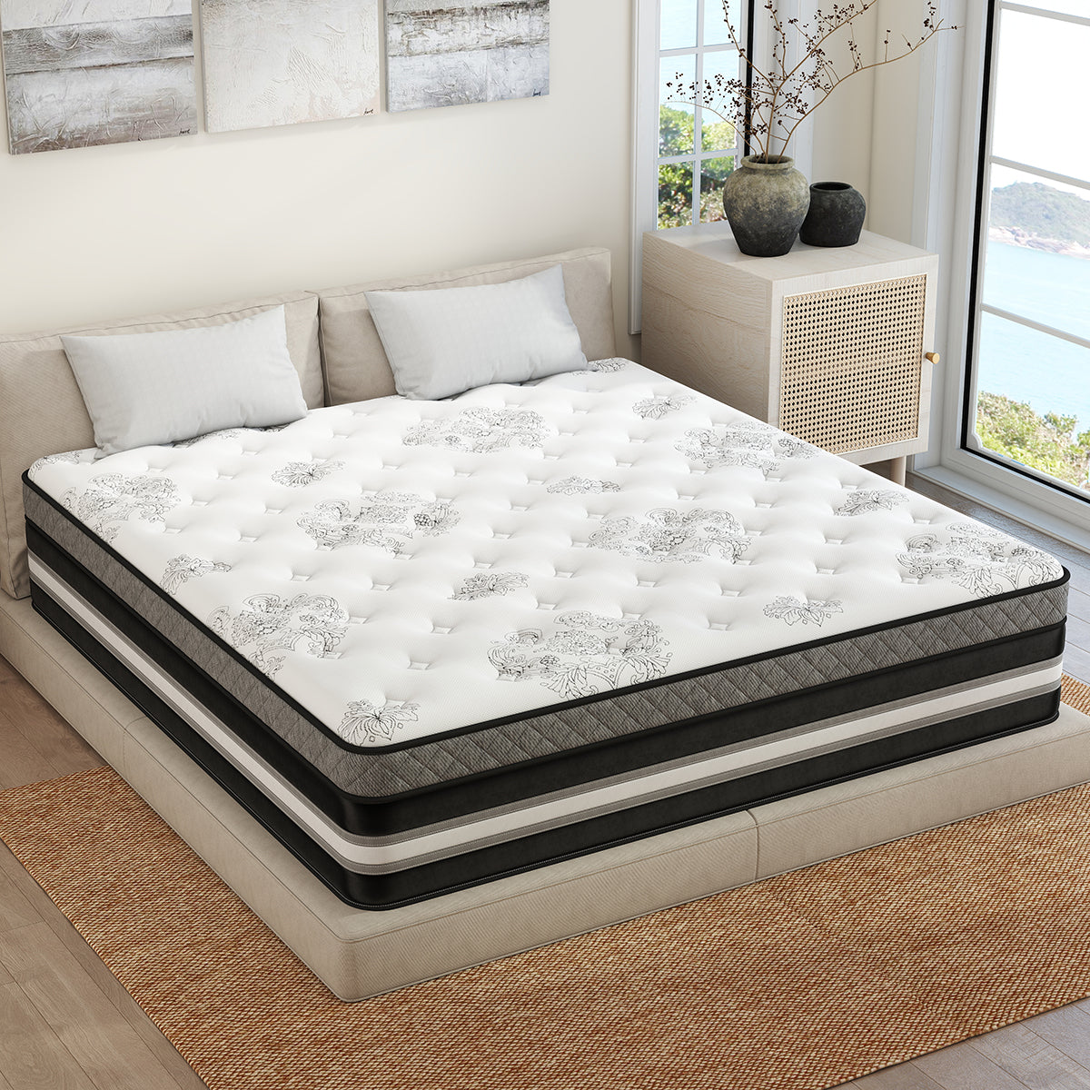 CHEVNI 12/14 Inch Mattress Hybrid Spring Memory Foam TWIN FULL QUEEN KING Size