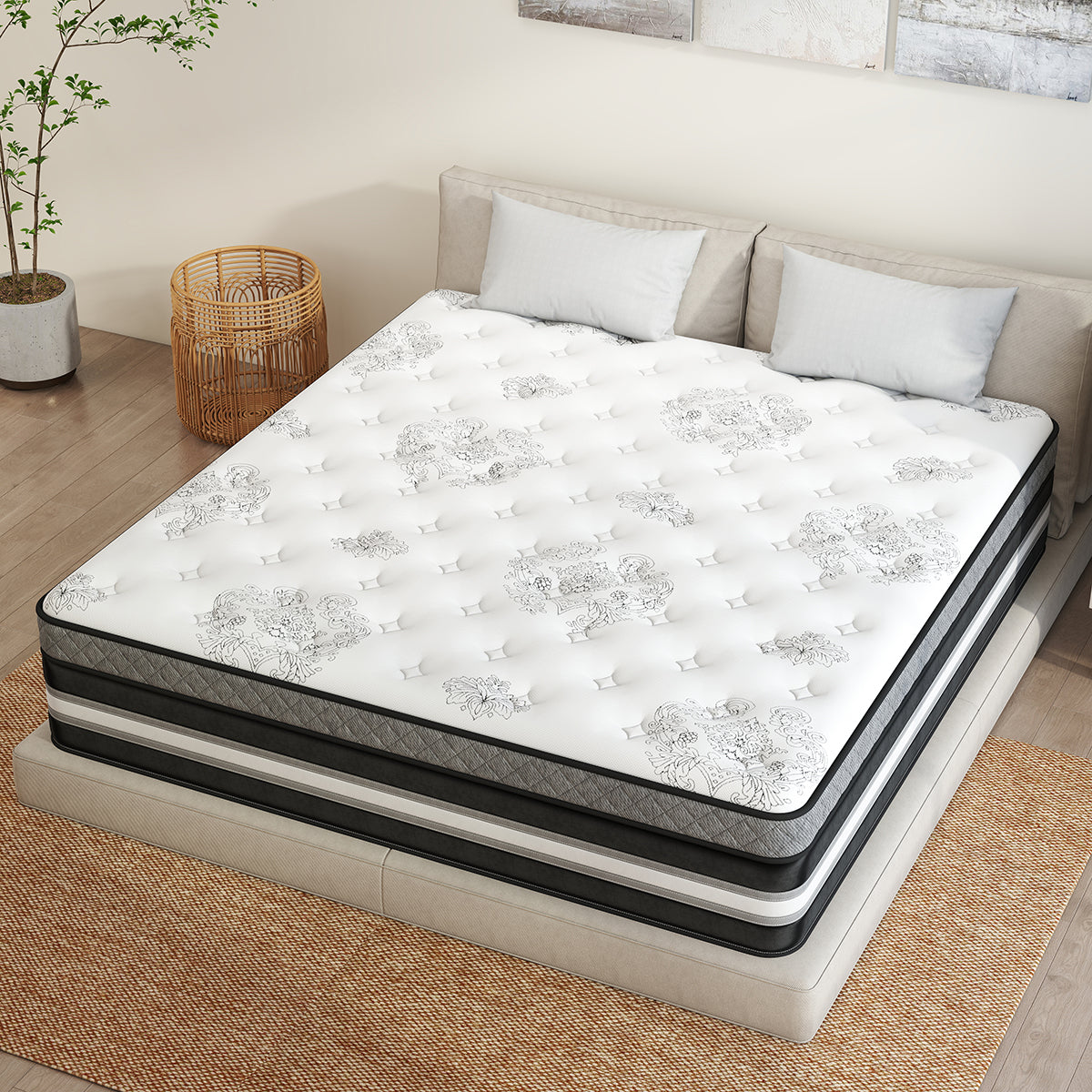 CHEVNI 12/14 Inch Mattress Hybrid Spring Memory Foam TWIN FULL QUEEN KING Size
