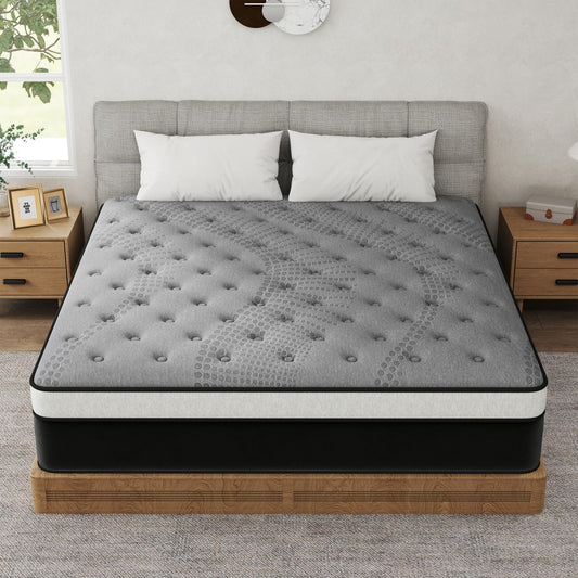 CHEVNI 12/14 Inch Black Mattress Hybrid Spring Memory Foam TWIN FULL QUEEN KING Size