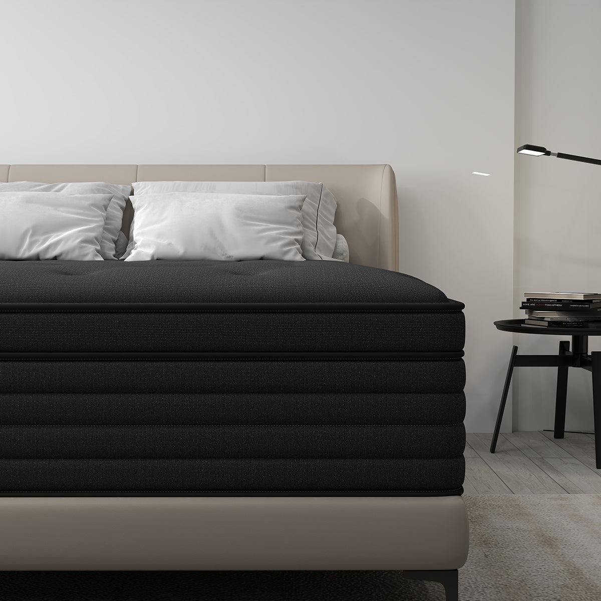CHEVNI 14 Inch Black Mattress In a Box Pocket Spring Memory Foam Bed TWIN FULL QUEEN KING Size