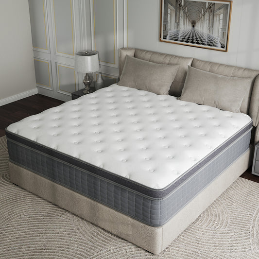CHEVNI 10/12/14 Inch Hybrid Mattress In a Box Pocket Spring Memory Foam TWIN FULL QUEEN KING Size