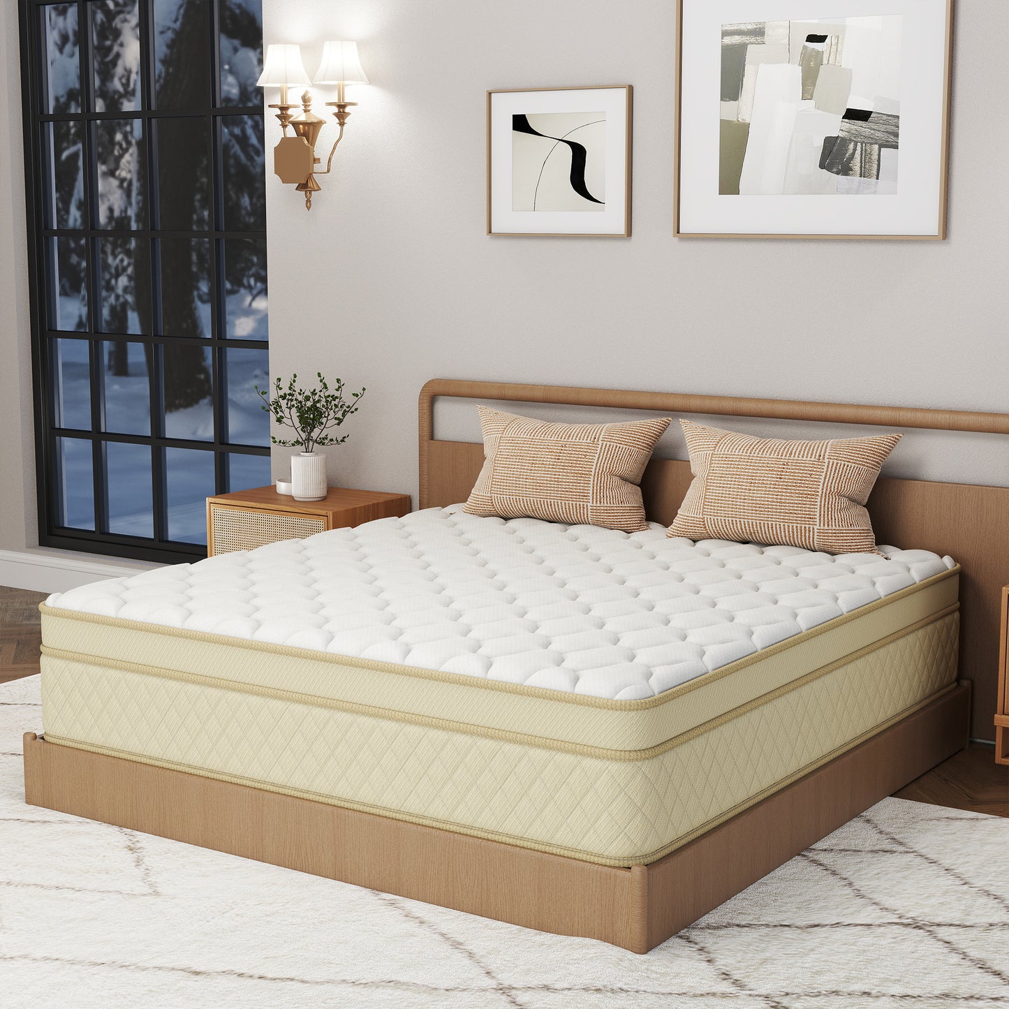 CHEVNI 12/14 Inch Hybrid Spring Memory Foam Mattress TWIN FULL QUEEN KING Size