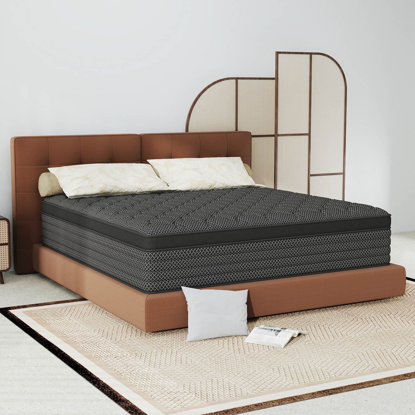 CHEVNI 12/14 Inch Black Mattress Hybrid Spring Memory Foam TWIN FULL QUEEN KING Size