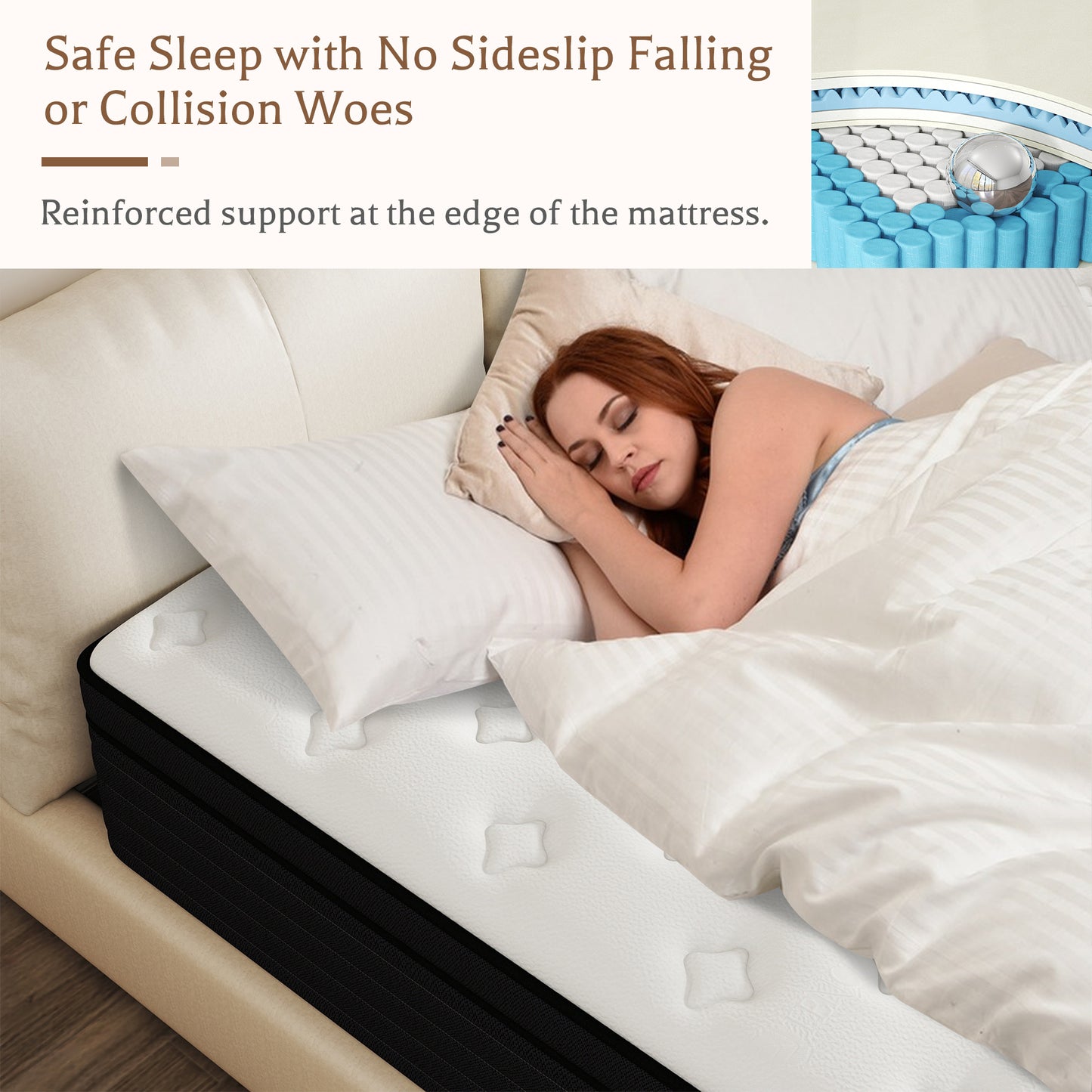 CHEVNI 14 Inch Hybrid Mattress In a Box Pocket Spring Memory Foam Bed TWIN FULL QUEEN KING Size