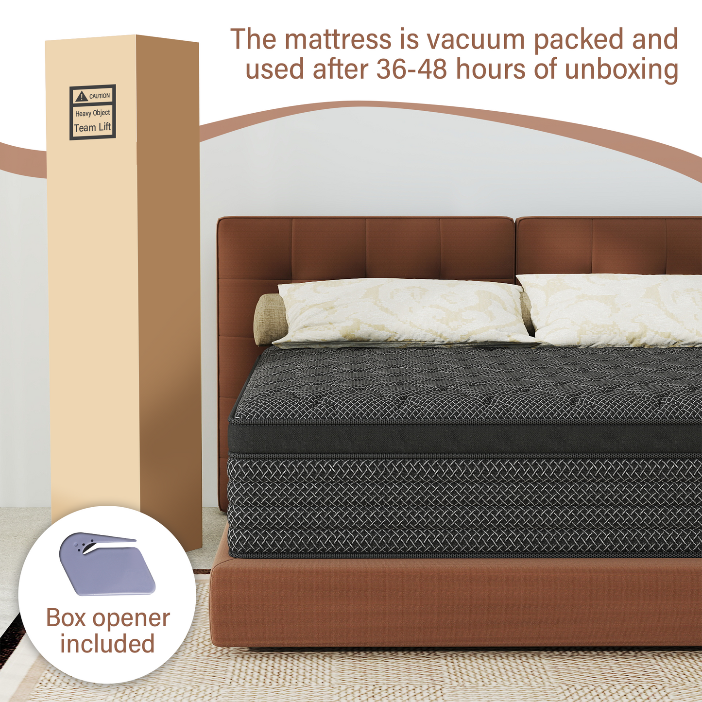 CHEVNI 12/14 Inch Black Mattress Hybrid Spring Memory Foam TWIN FULL QUEEN KING Size