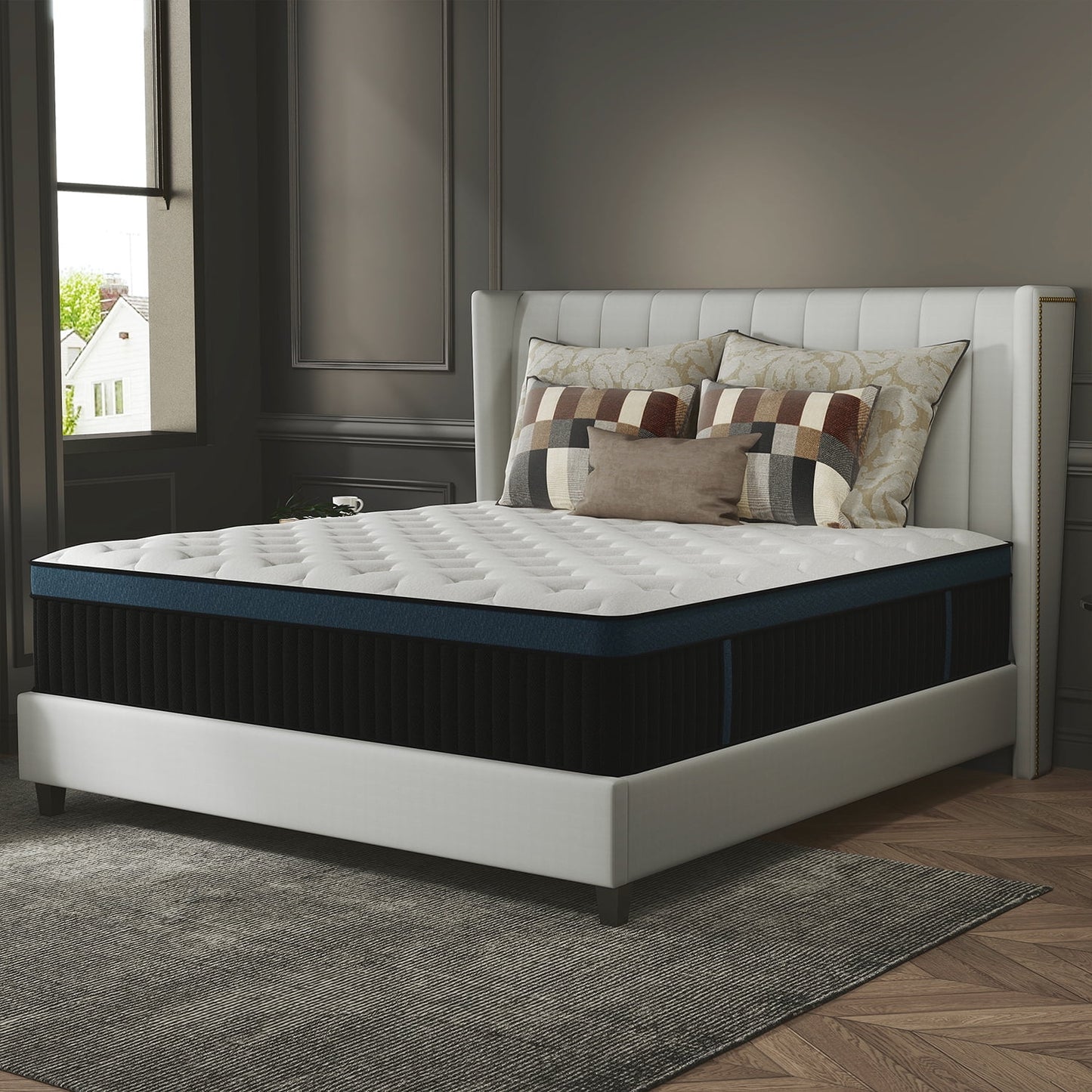 Yilicy 12/14 INCH TWIN FULL QUEEN KING MATTRESS MEDIUM COMFORT TWIN SIZE FOR ADULT HYBRID MATTRESS IN A BOX