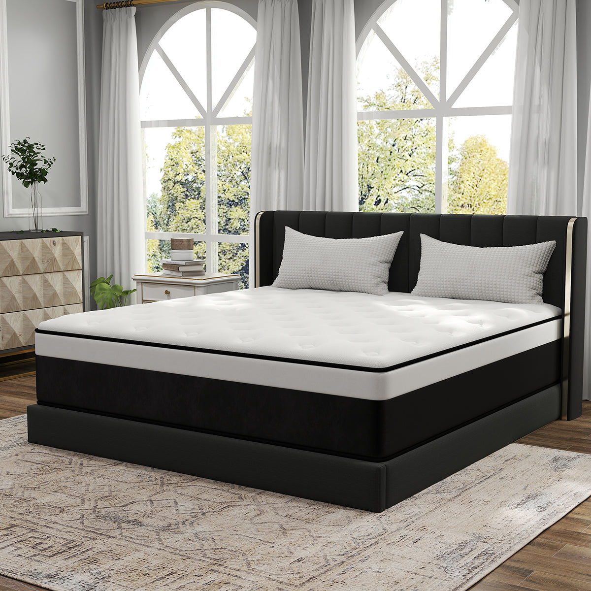 CHEVNI 12 INCH HYBRID MEMORY FOAM SPRING MATTTRESS IN A BOX TWIN FULL QUEEN KING SIZE