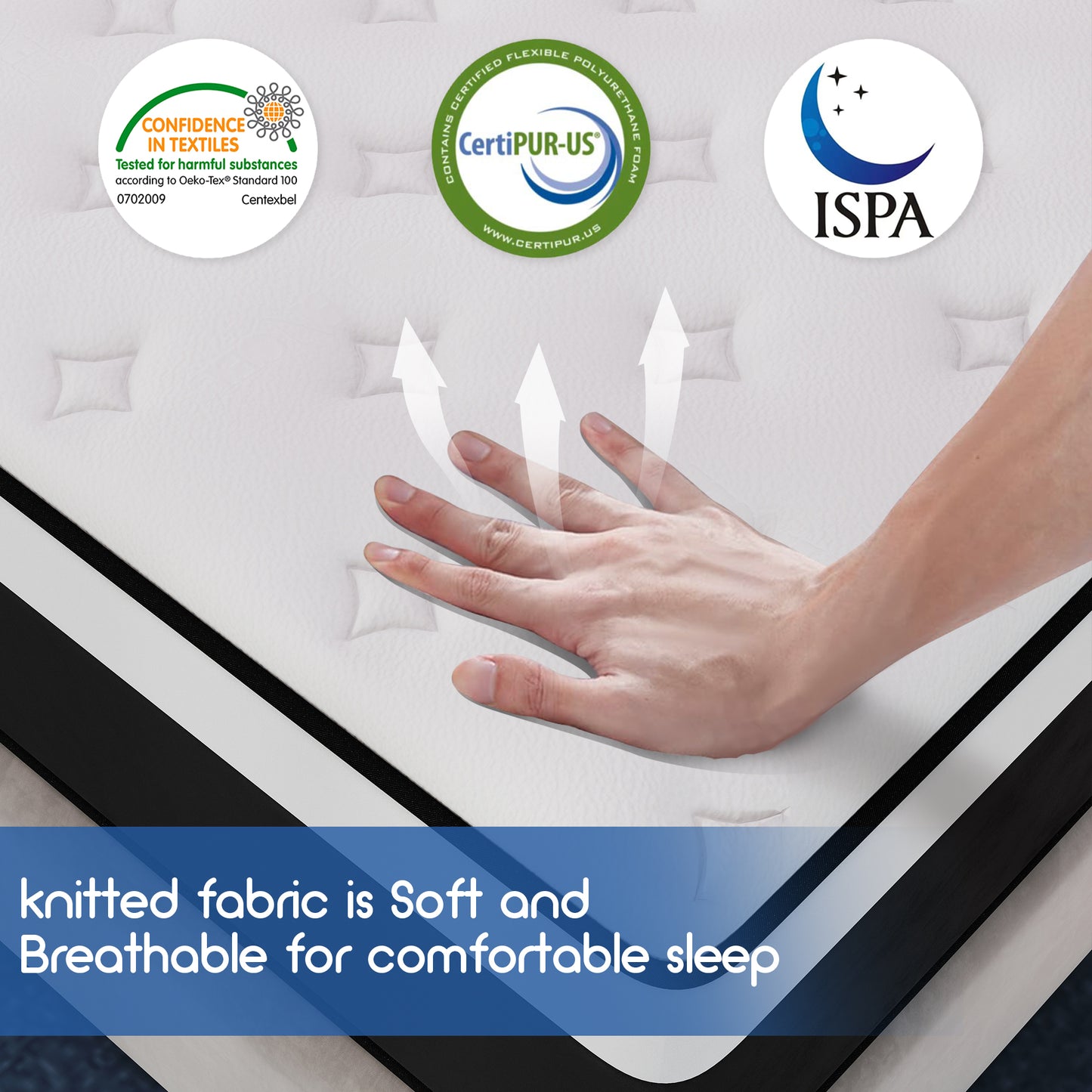Mulinature 8/10/12/14 INCH TWIN FULL QUEEN KING SIZE MATTRESS MEDIUM COMFORT FULL SIZE FOR ADULT HYBRID MATTRESS IN A BOX