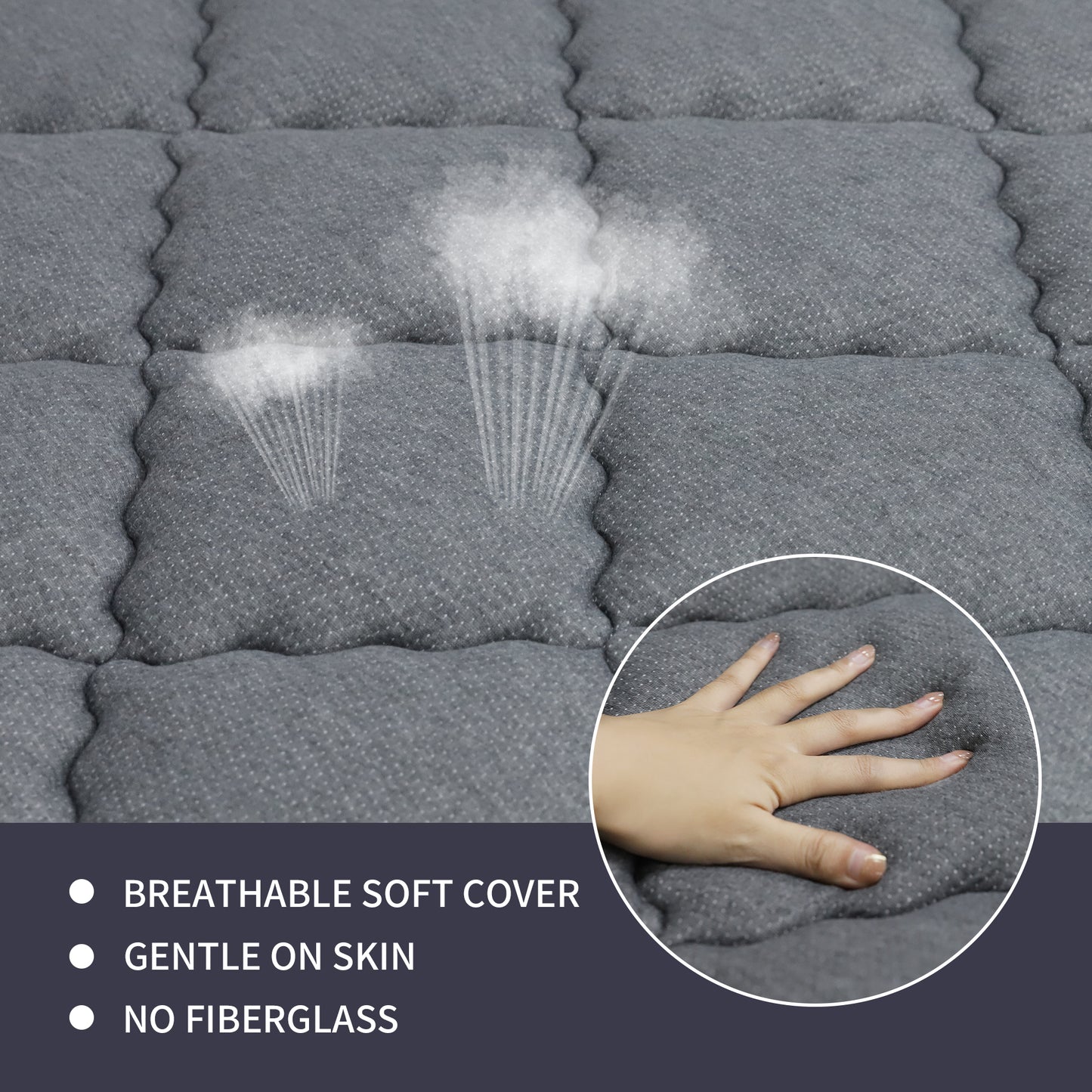 CHEVNI  12/14 Inch Gray Mattress Hybrid Spring Memory Foam Mattresses TWIN FULL QUEEN KING Size