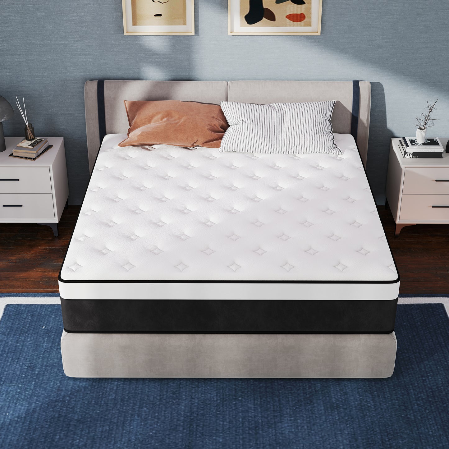 Mulinature 8/10/12/14 INCH TWIN FULL QUEEN KING SIZE MATTRESS MEDIUM COMFORT FULL SIZE FOR ADULT HYBRID MATTRESS IN A BOX