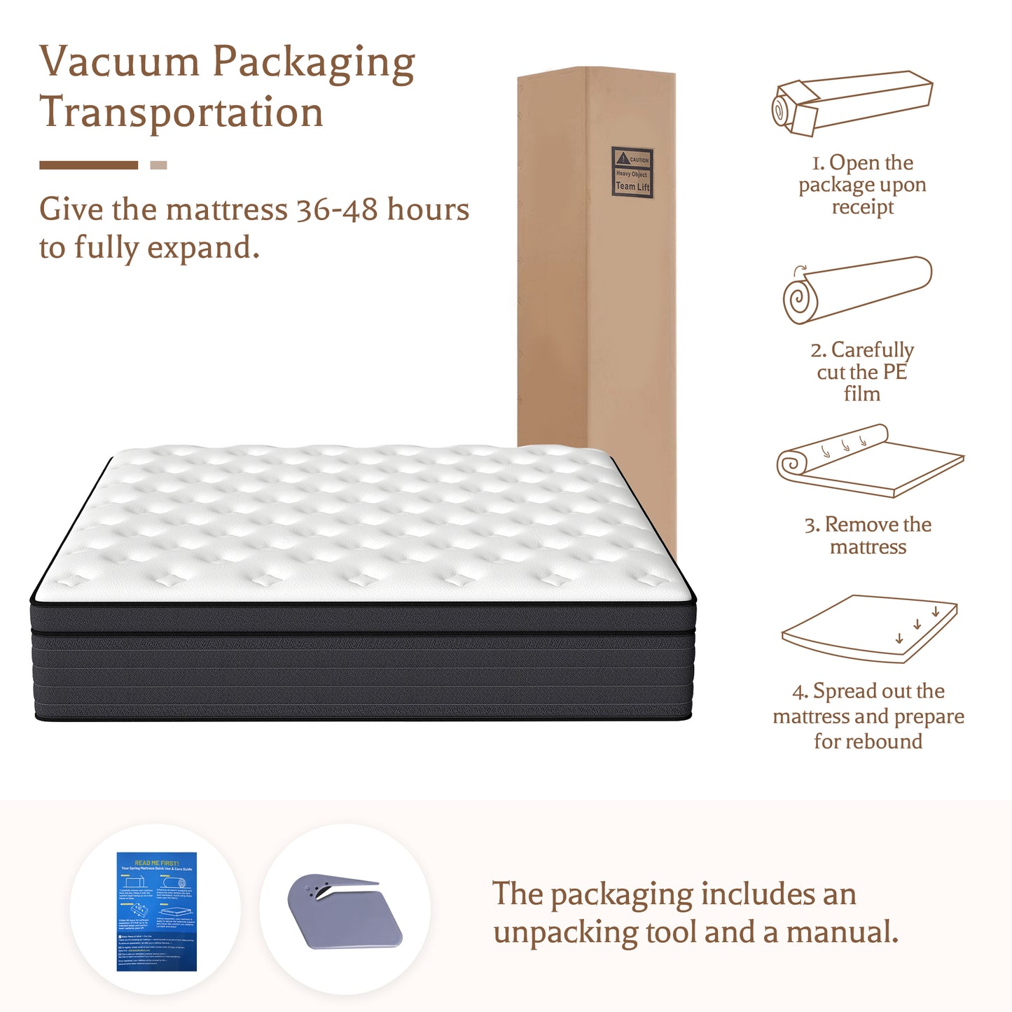 CHEVNI 14 Inch Hybrid Mattress In a Box Pocket Spring Memory Foam Bed TWIN FULL QUEEN KING Size