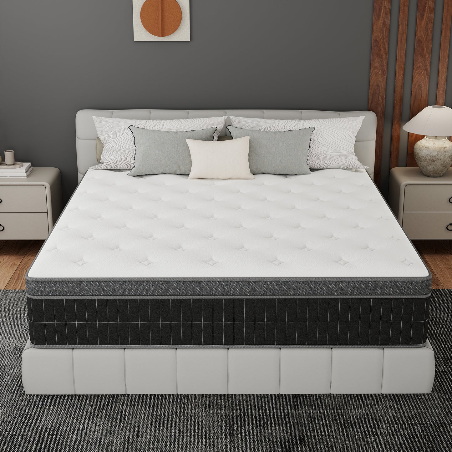 CHEVNI 10/12/14 Inch Hybrid Mattress In a Box Pocket Spring Memory Foam TWIN FULL QUEEN KING Size