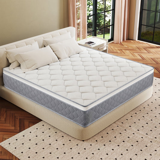 Kviwasha 12 INCH TWIN FULL QUEEN KING  ADULT MATTRESS WITH POCKET SPRING HYBRID MEMORY FOAM MEDIUM FIRM MATTRESS