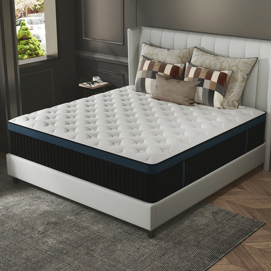Yilicy 12/14 INCH TWIN FULL QUEEN KING MATTRESS MEDIUM COMFORT TWIN SIZE FOR ADULT HYBRID MATTRESS IN A BOX