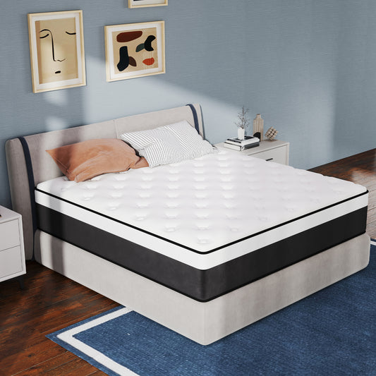 Mulinature 8/10/12/14 INCH TWIN FULL QUEEN KING SIZE MATTRESS MEDIUM COMFORT FULL SIZE FOR ADULT HYBRID MATTRESS IN A BOX